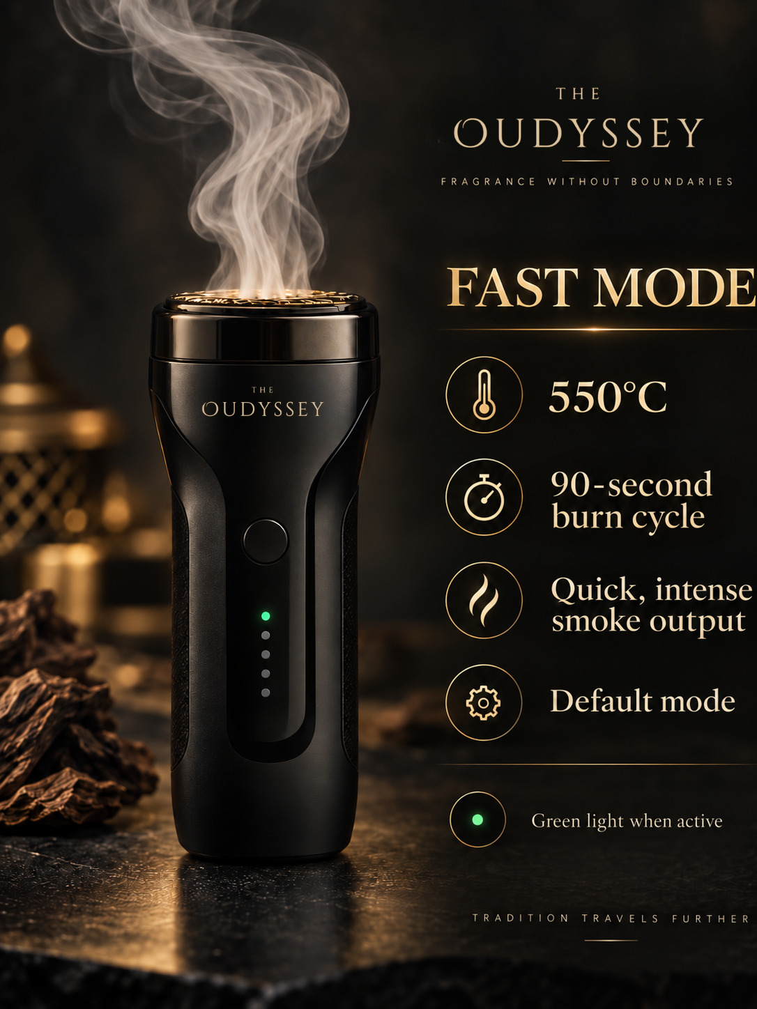 The Oudyssey Gift Set – 🔥 NEW Dual-Mode Burner + 5 Premium Bakhoor Samples